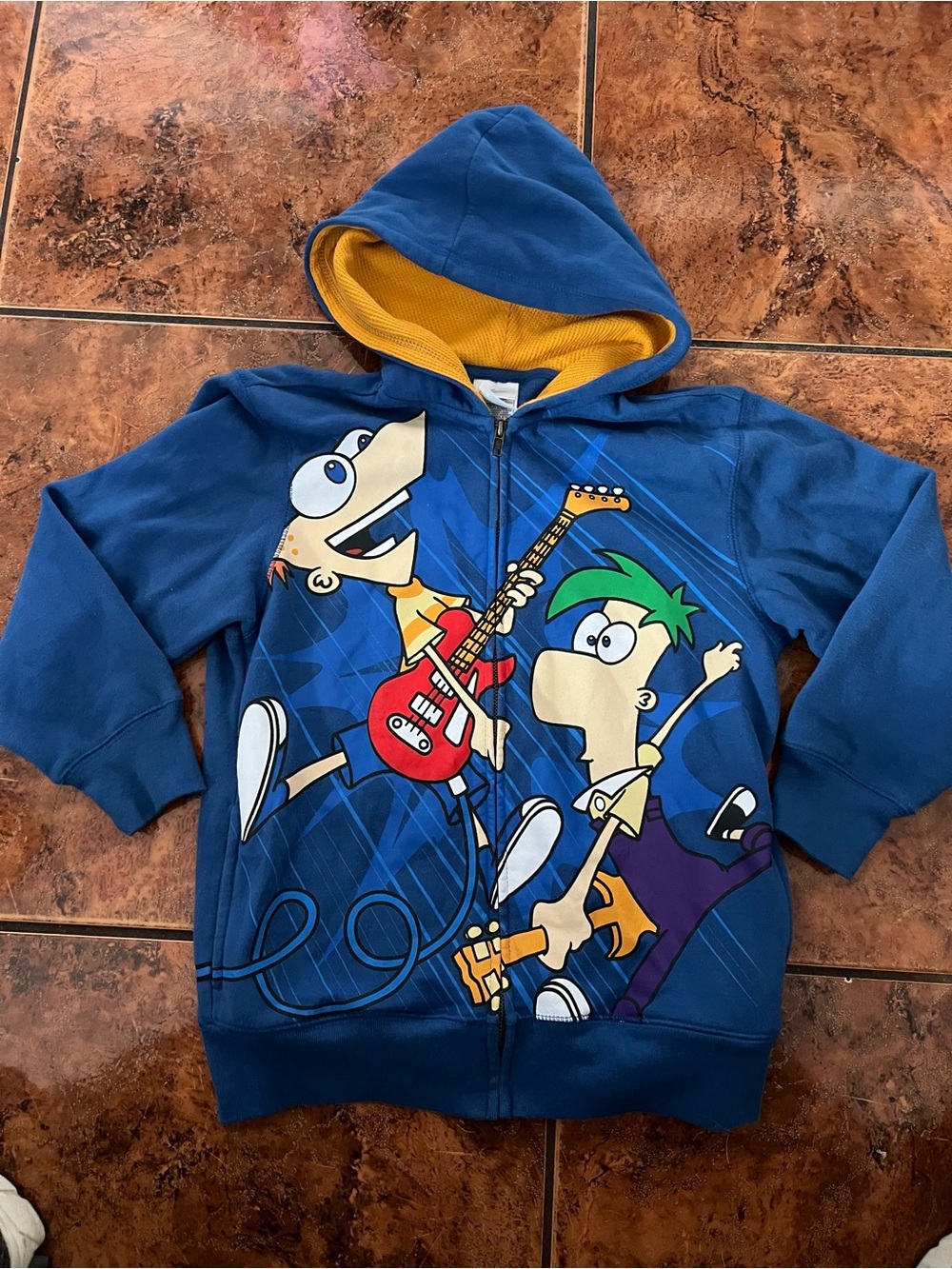 Disney Phineas and Ferb Jacket Playing Guitar